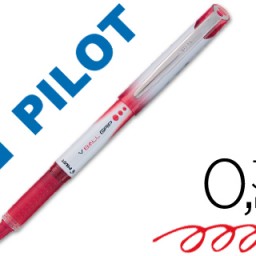 Bolígrafo roller Pilot V-ball Grip tinta roja 0,5 mm.